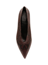 AEYDE - Décolleté Clara con Stampa Serpente - Rosso - LIDIASHOPPING® - Official Website