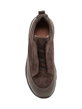 ZEGNA - Low Top Slip On Sneakers with Lug Sole - Brown - LIDIASHOPPING® - Official Website