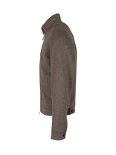 ZEGNA - Giubbotto con Collo Alto e Zip - Marrone - LIDIASHOPPING® - Official Website
