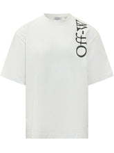 OFF-WHITE - Vertical Bookish T-shirt with Side Logo - White - LIDIASHOPPING® - Official Website