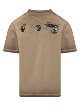 OFF-WHITE - T-shirt Inked Mercy con Stampa Grafica - Verde - LIDIASHOPPING® - Official Website