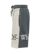 OFF-WHITE - Shorts Bookish con Stampa Logo - Blu - LIDIASHOPPING® - Official Website