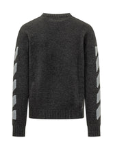 OFF-WHITE - Maglia Girocollo Diag Fuzzy con Motivi Laterali - Nero - LIDIASHOPPING® - Official Website