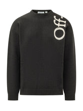 OFF-WHITE - Maglia Girocollo Vert Bookish con Scritta Verticale - Nero - LIDIASHOPPING® - Official Website
