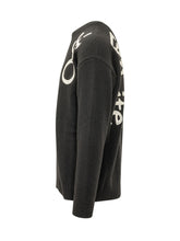OFF-WHITE - Maglia Girocollo Vert Bookish con Scritta Verticale - Nero - LIDIASHOPPING® - Official Website
