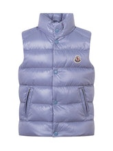 MONCLER KIDS - Gilet Bernard Trapuntato - Blu - LIDIASHOPPING® - Official Website