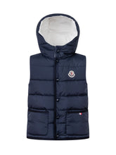 MONCLER KIDS - Gilet Pax con Cappuccio - Blu - LIDIASHOPPING® - Official Website