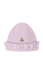 MONCLER KIDS - Knitted Hat - Purple - LIDIASHOPPING® - Official Website