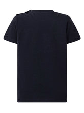 MONCLER KIDS - T-shirt with Front Lettering - Black - LIDIASHOPPING® - Official Website