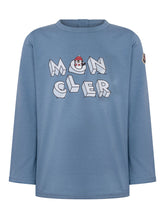 MONCLER KIDS - Long Sleeve T-shirt with Graphic - Blue - LIDIASHOPPING® - Official Website