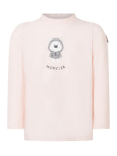 MONCLER KIDS - T-shirt a Maniche Lunghe con Personaggio - Rosa - LIDIASHOPPING® - Official Website