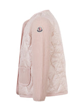 MONCLER KIDS - Cardigan con Pannello Trapuntato - Rosa - LIDIASHOPPING® - Official Website