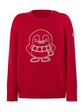 MONCLER KIDS - Maglia Girocollo con Applicazione Frontale - Rosso - LIDIASHOPPING® - Official Website
