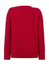 MONCLER KIDS - Maglia Girocollo con Applicazione Frontale - Rosso - LIDIASHOPPING® - Official Website