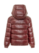 MONCLER KIDS - New Aubert Giacca con Cappuccio - Rosso - LIDIASHOPPING® - Official Website