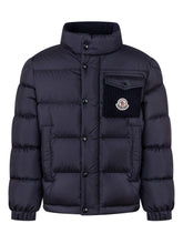 MONCLER KIDS - Piumino Jarek con Cappuccio - Blu - LIDIASHOPPING® - Official Website