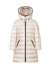 MONCLER KIDS - Piumino Lungo Moka con Cappuccio - Bianco - LIDIASHOPPING® - Official Website