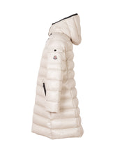 MONCLER KIDS - Piumino Lungo Moka con Cappuccio - Bianco - LIDIASHOPPING® - Official Website