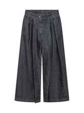 MONCLER KIDS - Wide Leg Trousers with Pleats - Blue - LIDIASHOPPING® - Official Website