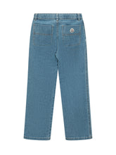 MONCLER KIDS - Straight Trousers with Slanted Pockets - Blue - LIDIASHOPPING® - Official Website