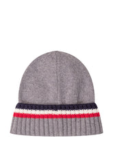MONCLER KIDS - Knitted Hat With Pom Pom - Grey - LIDIASHOPPING® - Official Website