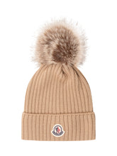 MONCLER KIDS - Cappello in Maglia con Logo - Marrone - LIDIASHOPPING® - Official Website