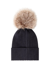 MONCLER KIDS - Knitted Hat With Pom Pom - Blue - LIDIASHOPPING® - Official Website