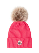 MONCLER KIDS - Cappello in Maglia con Pompon - Rosa - LIDIASHOPPING® - Official Website