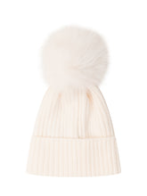 MONCLER KIDS - Knitted Hat With Pom Pom - White - LIDIASHOPPING® - Official Website
