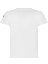 MONCLER KIDS - T-shirt con Scritta e Applicazione - Bianco - LIDIASHOPPING® - Official Website