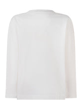 MONCLER KIDS - T-shirt a Maniche Lunghe con Applicazione - Bianco - LIDIASHOPPING® - Official Website