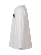 MONCLER KIDS - T-shirt a Maniche Lunghe con Applicazione - Bianco - LIDIASHOPPING® - Official Website