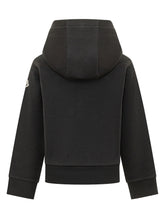 MONCLER KIDS - Felpa con Cappuccio e Logo - Nero - LIDIASHOPPING® - Official Website