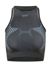 OFF-WHITE - Top Racing con Collo Alto - Nero - LIDIASHOPPING® - Official Website