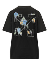OFF-WHITE - Flower T-shirt with Application - Black - LIDIASHOPPING® - Official Website