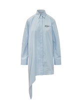 OFF-WHITE - Abito Camicia Asimmetrico - Blu - LIDIASHOPPING® - Official Website