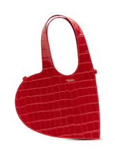 COPERNI - Mini Heart Tote Effetto Coccodrillo - Rosso - LIDIASHOPPING® - Official Website