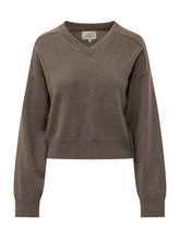 LOULOU DE SAISON - Cropped V Neck Sweater - Brown - LIDIASHOPPING® - Official Website