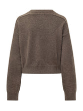 LOULOU DE SAISON - Cropped V Neck Sweater - Brown - LIDIASHOPPING® - Official Website