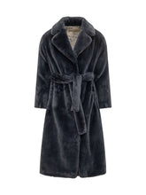 HERNO - Long Belted Coat - Blue - LIDIASHOPPING® - Official Website