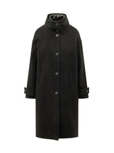 HERNO - Cappotto Lungo con Polsini Regolabili - Nero - LIDIASHOPPING® - Official Website