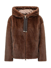 HERNO - Giacca con Cappuccio in Faux Fur - Marrone - LIDIASHOPPING® - Official Website