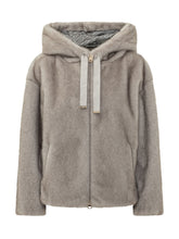 HERNO - Giacca con Cappuccio in Faux Fur - Grigio - LIDIASHOPPING® - Official Website
