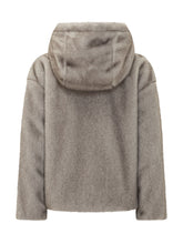 HERNO - Giacca con Cappuccio in Faux Fur - Grigio - LIDIASHOPPING® - Official Website