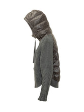 HERNO - Piumino in Maglia con Cappuccio - Grigio - LIDIASHOPPING® - Official Website