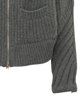 HERNO - Piumino in Maglia con Cappuccio - Grigio - LIDIASHOPPING® - Official Website
