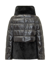HERNO - Puffer Jacket with Faux Fur Panels - Black - LIDIASHOPPING® - Official Website