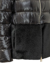 HERNO - Puffer Jacket with Faux Fur Panels - Black - LIDIASHOPPING® - Official Website
