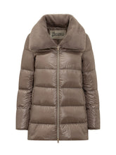 HERNO - Piumino Svasato con Collo Avvolgente - Beige - LIDIASHOPPING® - Official Website