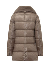 HERNO - Piumino Svasato con Collo Avvolgente - Beige - LIDIASHOPPING® - Official Website